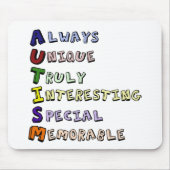 Autism Pride Cute Acrostic Muismat (Voorkant)