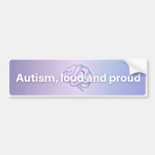 Autism Pride Loud & Proud Modern Purple Bumpersticker (Voorkant)