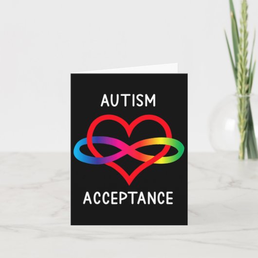 Autism Pro Acceptatie Infinity Symbool voor Neurod Kaart (Voorkant)