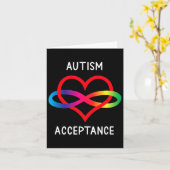 Autism Pro Acceptatie Infinity Symbool voor Neurod Kaart (Gele Bloem)