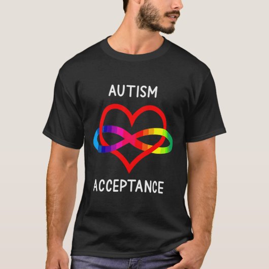 Autism Pro Acceptatie Infinity Symbool voor Neurod T-shirt (Voorkant)