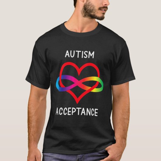 Autism Pro Acceptatie Infinity Symbool voor Neurod T-shirt (Voorkant)