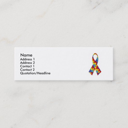 Autism-profielkaart Mini Visitekaartje (Voorkant)