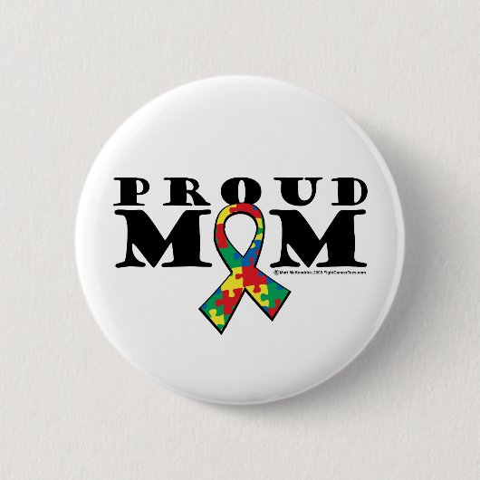 Autism Proud Mama Ronde Button 5,7 Cm (Voorkant)
