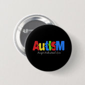Autism Puzzle Accepteer om de liefdesautisme te be Ronde Button 5,7 Cm (Voorkant /achterkant)