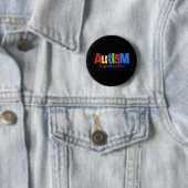 Autism Puzzle Accepteer om de liefdesautisme te be Ronde Button 5,7 Cm (In situ)