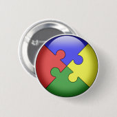 Autism Puzzle Ball Ronde Button 5,7 Cm (Voorkant /achterkant)
