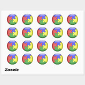 Autism Puzzle Ball Ronde Sticker (Vel)