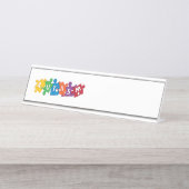 Autism Puzzle Bureau Naambordje (Voorkant)