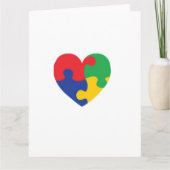 Autism Puzzle Heart Bedankkaart (Voorkant)