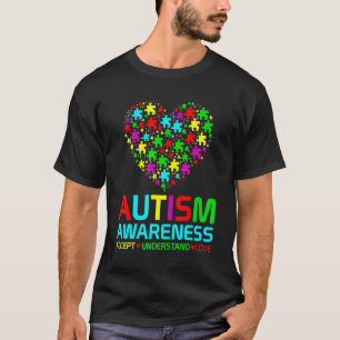 Autism Puzzle Heart Love Accept Understand Autism T-shirt