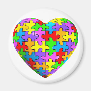 Autism Puzzle Heart Magneet