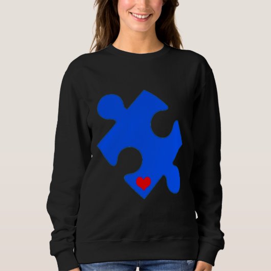 Autism Puzzle Heart Trui (Voorkant)