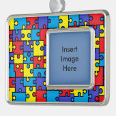 Autism Puzzle Photo Ornament (Links)