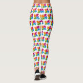 Autism Puzzle Piece Awareness Support Cute Walk 1K Leggings (Achterkant)