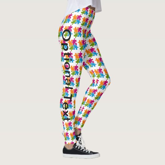 Autism Puzzle Piece Awareness Support Cute Walk 1K Leggings (Rechts)