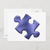 Autism Puzzle Piece Blue Briefkaart (Voorkant / Achterkant)