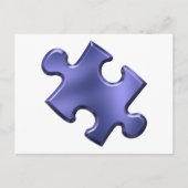 Autism Puzzle Piece Blue Briefkaart (Voorkant)