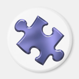 Autism Puzzle Piece Blue Magneet