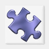 Autism Puzzle Piece Blue Magneet (Voorkant)