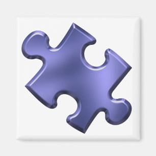 Autism Puzzle Piece Blue Magneet