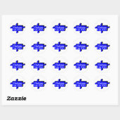 Autism Puzzle Piece Blue Ronde Sticker (Vel)
