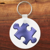 Autism Puzzle Piece Blue Sleutelhanger (Voorkant)