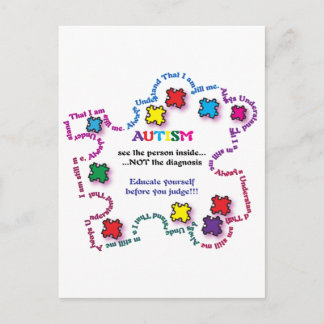 Autism Puzzle Piece Briefkaart