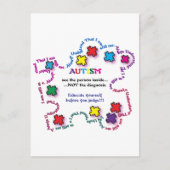 Autism Puzzle Piece Briefkaart (Voorkant)
