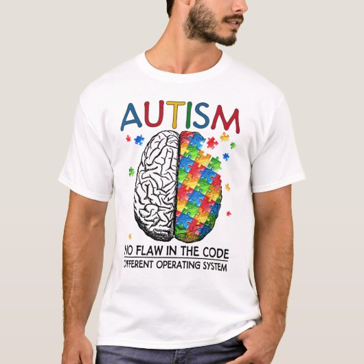 Autism Puzzle Piece geeft autisme Quote Awareness T-shirt (Voorkant)