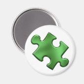 Autism Puzzle Piece Green Magneet (Voorkant / Achterkant)