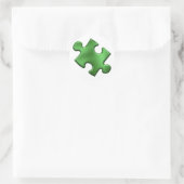 Autism Puzzle Piece Green Ronde Sticker (Tas)