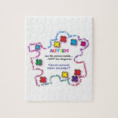 Autism Puzzle Piece Legpuzzel (Verticaal)