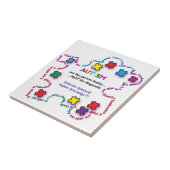 Autism Puzzle Piece Tegeltje (Zijkant)