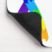 Autism Puzzle Ribbon Muismat (Hoek)