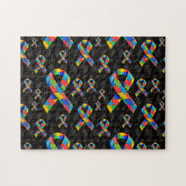 Autism Puzzle Ribbon Pattern Legpuzzel