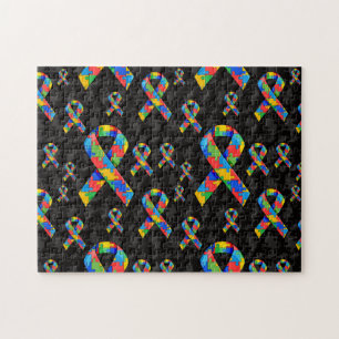 Autism Puzzle Ribbon Pattern Legpuzzel
