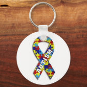 Autism Puzzle Ribbon Sleutelhanger (Voorkant)