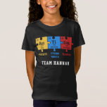 Autism Puzzle Science - Aanpasbaar gezin T-shirt<br><div class="desc">Autism Puzzle Science Geek personaliseerde het familie t-shirt aan. Voeg uw team of familienaam toe door op de knop 'Personaliseren' te klikken. Ideaal voor dagelijkse draag- en Autisme-bewustmakingscampagnes en evenementen met de rest van het gezin</div>