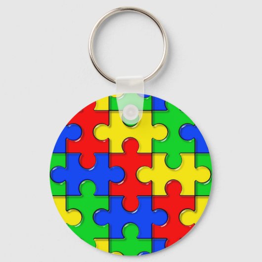 Autism Puzzle Sleutelhanger (Voorkant)