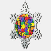 Autism Puzzle Snowflake Ornament (Rechts)