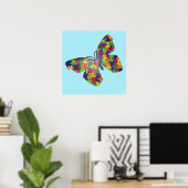 Autism Puzzlefly-Poster Poster (Thuiskantoor)