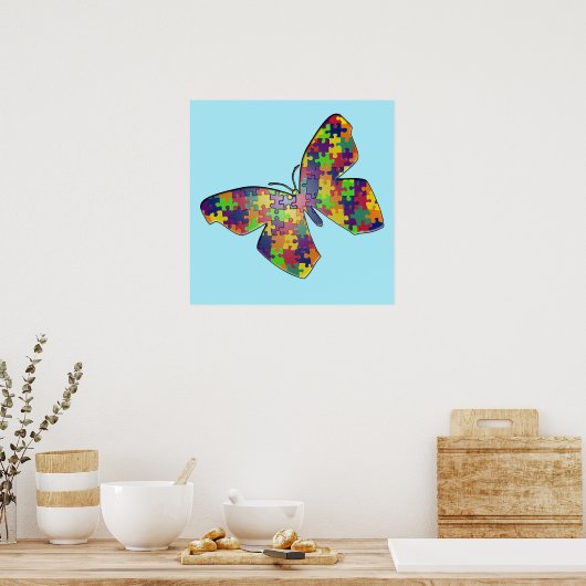 Autism Puzzlefly-Poster Poster (Keuken)