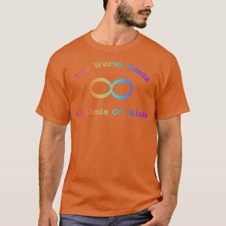 Autism Rainbow Infinity met Quote Neurodivergent T-shirt