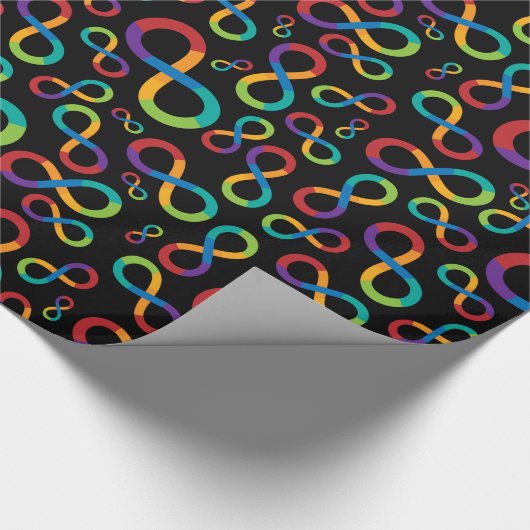 Autism Rainbow Infinity Neurodiversity Cadeaupapier (Hoek)