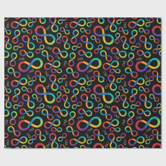 Autism Rainbow Infinity Neurodiversity Cadeaupapier (Vlak)
