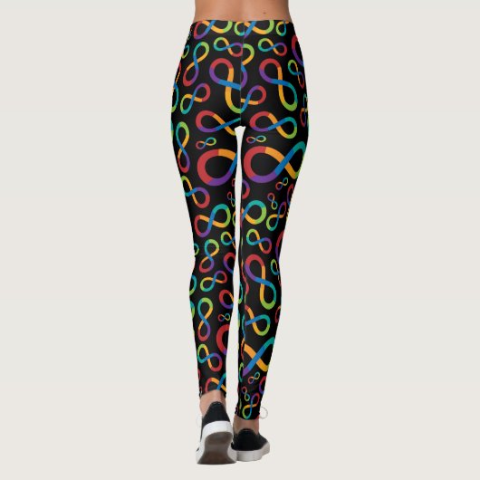 Autism Rainbow Infinity Neurodiversity Leggings (Achterkant)