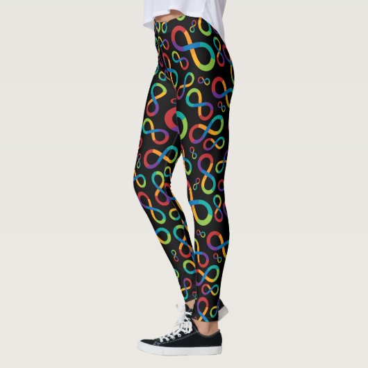 Autism Rainbow Infinity Neurodiversity Leggings (Links)
