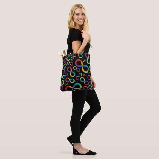 Autism Rainbow Infinity Neurodiversity Tote Bag (Op model)