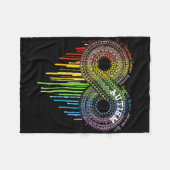 Autism Rainbow Infinity Symbol Aswareness Fleece Deken (Voorkant (Horizontaal))